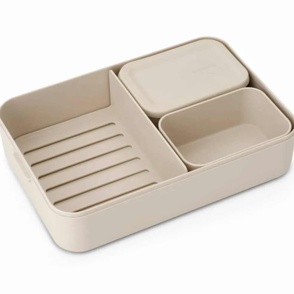 Make & Take Bento matboks stor, soft beige
