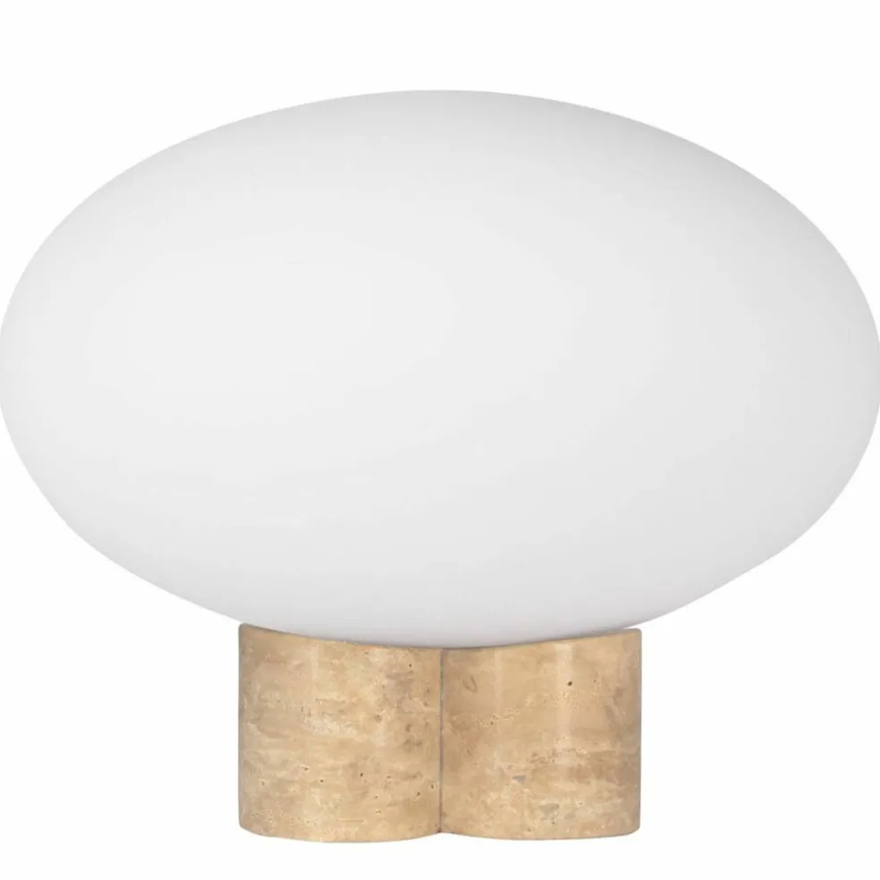 Mammut bordlampe, 28 cm, travertin