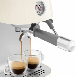 Manuell espressomaskin med Cold Brew, hvit