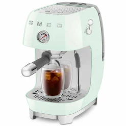 Manuell espressomaskin med Cold Brew, pastellblå