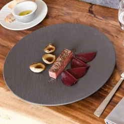 Manufacture Rock gourmettallerken 32 cm, svart