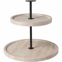 Manufacture Travertine kakefat, 2 etasjer