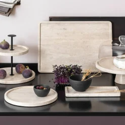 Manufacture Travertine rundt serveringsfat 24,5 cm