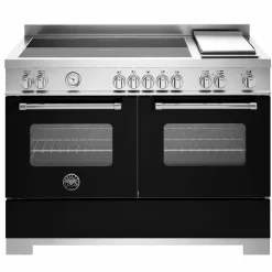 MAS125I2ENET2 Master induksjonskomfyr 120 cm med 5 soner, stekebord og 2 ovner, matt svart