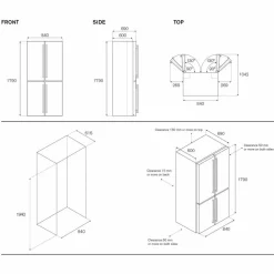 Master RCD84F4FXNCM kjøleskap/fryser, rustfritt stål