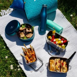 Matboks med snap‑lokk 800 ml, rustfritt stål