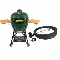 Maxi Gen 2 kamadogrill med Grillmesterens rotisseri, svart