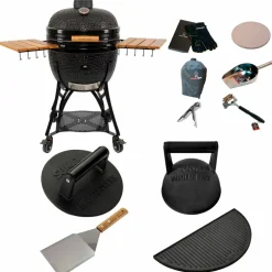 Maxi Gen 2 kamadogrill med smashpakke, svart