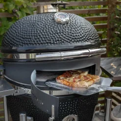 Maxi kullgrill, svart + grillmesterens rotisserie og pizzaovn