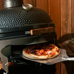 Maxi kullgrill, svart + grillmesterens rotisserie og pizzaovn