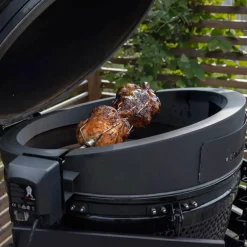 Maxi kullgrill, svart + grillmesterens rotisserie og pizzaovn