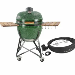 Maxi kullgrill, svart + grillmesterens rotisserie og pizzaovn