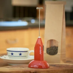 Melkeskummer med holder, rød