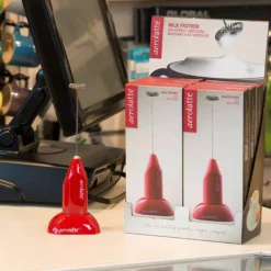 Melkeskummer med holder, svart