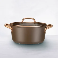 Milano gryte med glasslokk 24 cm, svart