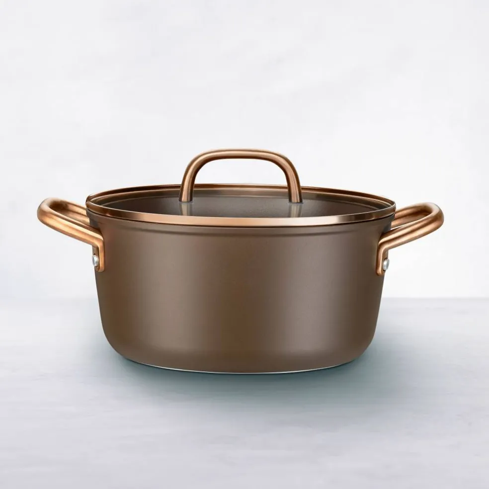 Milano gryte med glasslokk 24 cm, svart