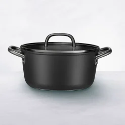Milano gryte med glasslokk 24 cm, brun