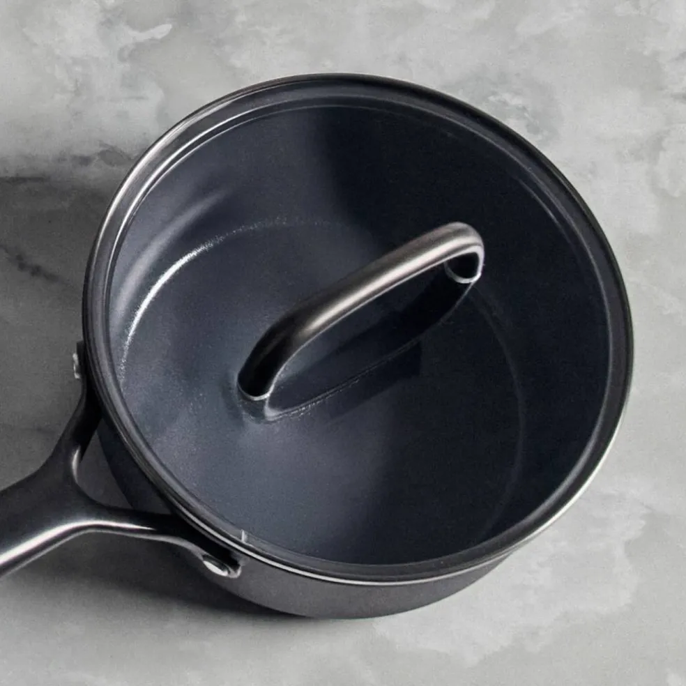 Milano kasserolle med glasslokk 18 cm, svart