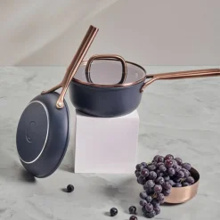 Milano kasserolle med glasslokk 18 cm, svart