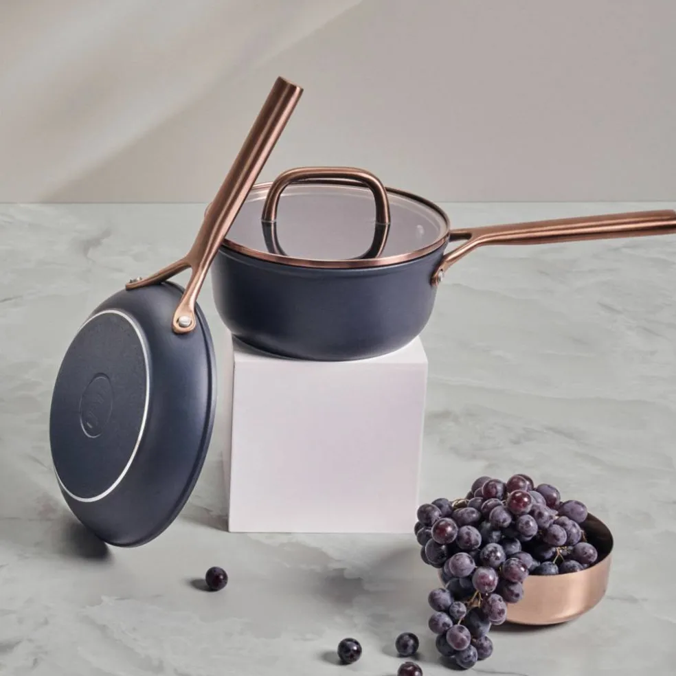Milano kasserolle med glasslokk 18 cm, svart