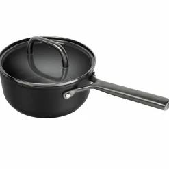 Milano kasserolle med glasslokk 18 cm, svart