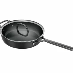 Milano traktørpanne med glasslokk 28 cm, brun