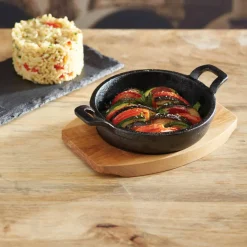 Mini Serverings Støpejernspanne, Svart