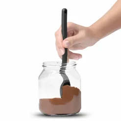 Mini Supoon skjeformet slikkepott, svart/grønn