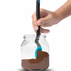 Mini Supoon skjeformet slikkepott, svart/grønn