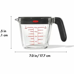 Målebeger med lokk 0,5 liter, glass