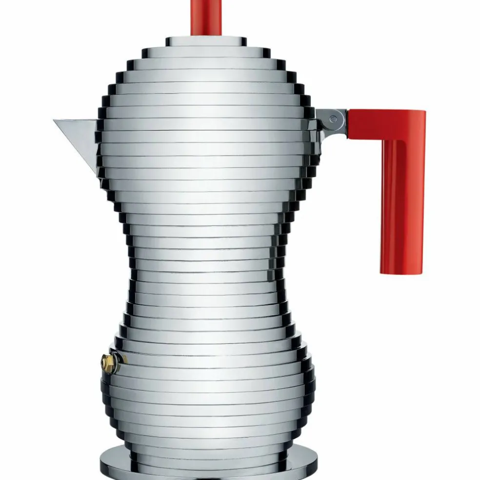 Mokabrygger Aluminium/Rød Medium 15 cl