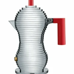 Mokabrygger Aluminium/Rød Small 7 cl