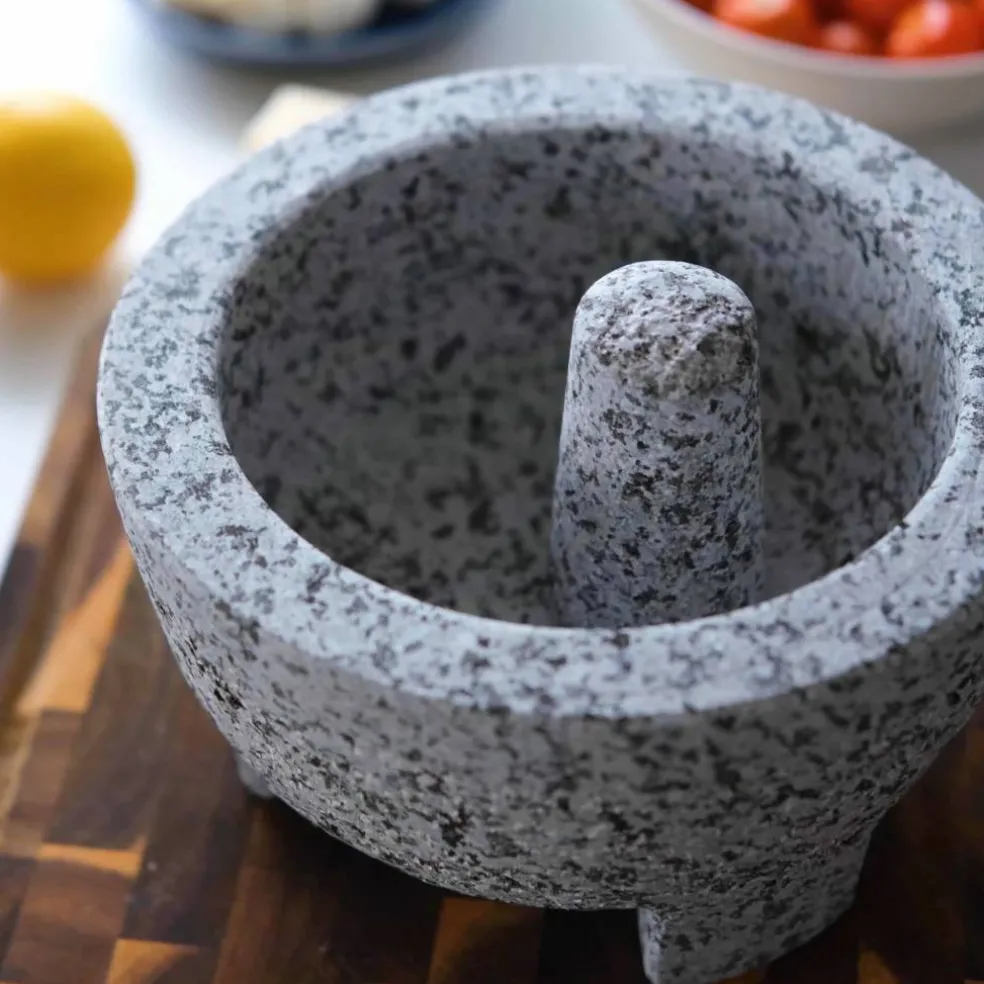 Molcajete morter & pistill, granitt