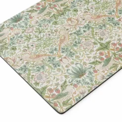 Morris & Co Strawberry Thief bordbrikker 4-pakning, grønn