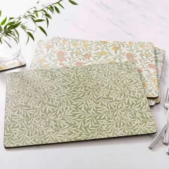 Morris & Co Willow Bough bordbrikker 4-pakning, blå/grønn