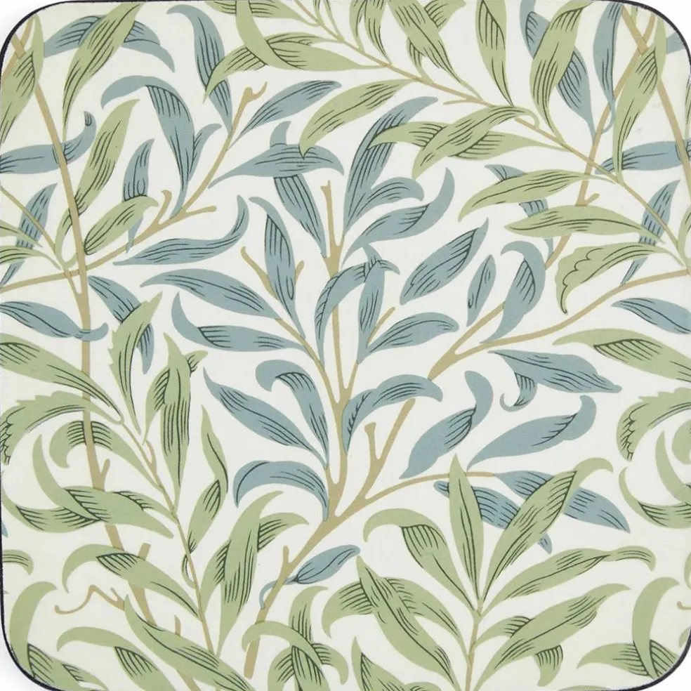 Morris & Co Willow Bough glassbrikker 6-pakning, blå/grønn