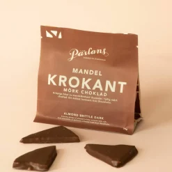 Mørk sjokolade 70 g, krokant med mandler