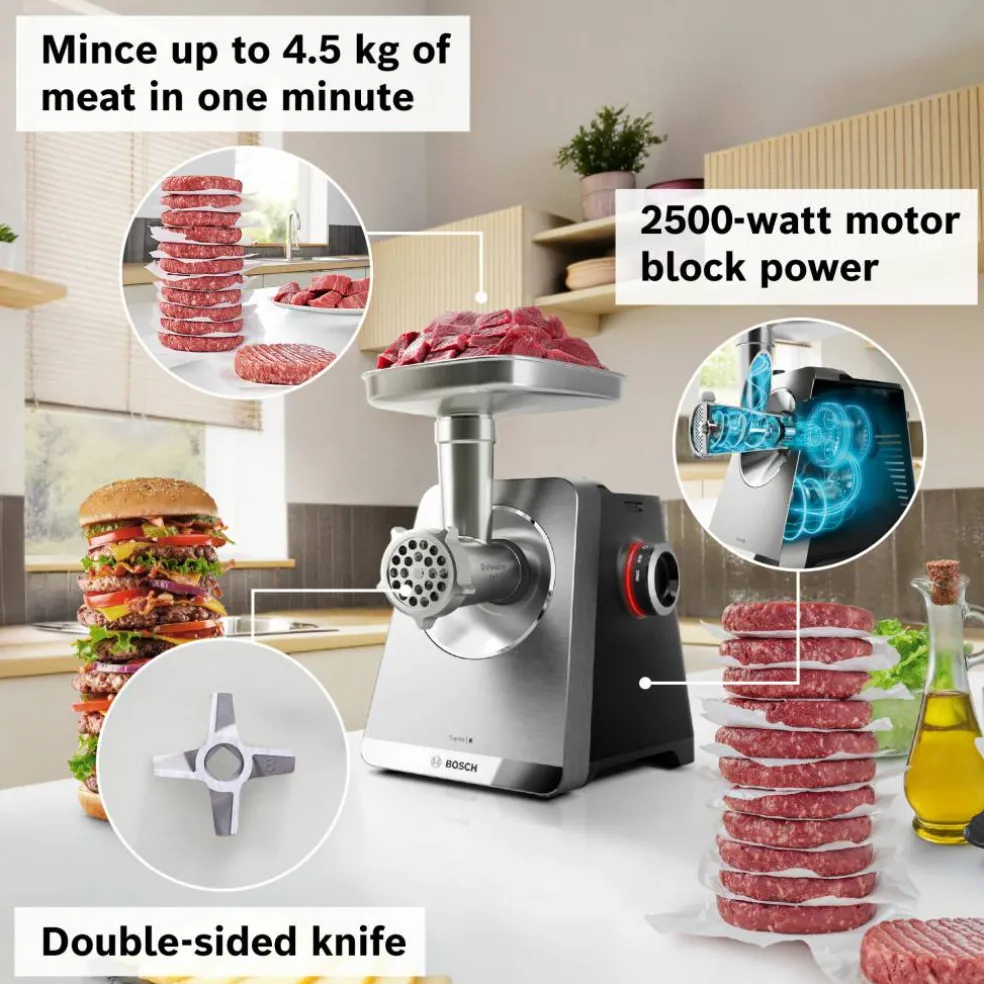 Multipower Series 8 MFWS820M kjøttkvern, rustfritt stål