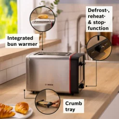 MyMoment brødrister, rustfritt stål