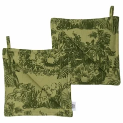 Mystisk skog gryteklut 22 × 22 cm, blå