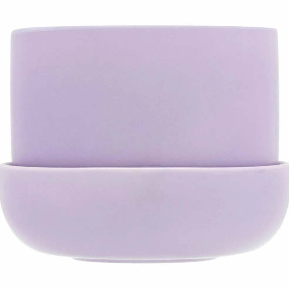 Nappula Krukke med fat 17x13cm, lilla
