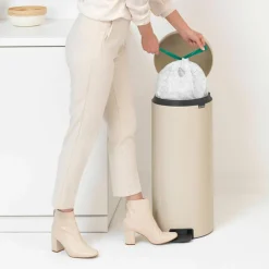 NewIcon pedalbøtte 30 liter, platinum