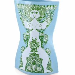 Nina vase 28,5 cm, lyseblå/grønn