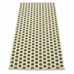 Noa gulvteppe 70 cm x 150 cm, dark olive/vanilla