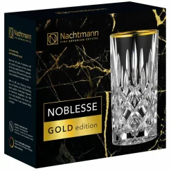 Noblesse longdrinkglass 2-stk, 37,5 cl, gold