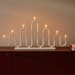 Noel 7 adventsstake, hvit