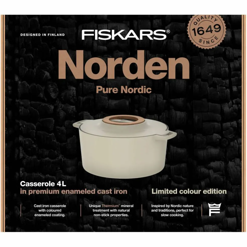 Norden støpejernsgryte 4 liter, bjørk