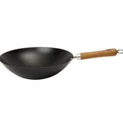 NS Wok karbonstål, svart 36 cm.