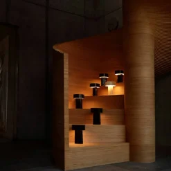 Oblong lampe, svart
