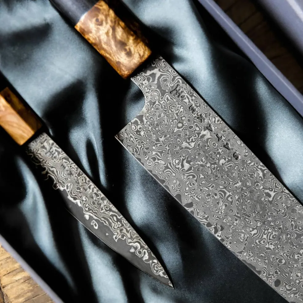 OMO knivsett, Petty 9 cm + Santoku 17 cm